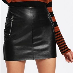 SHEIN Faux Leather Skirt